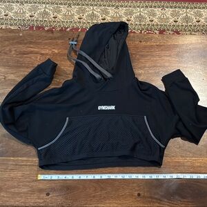Black Gymshark Cropped Hoodie